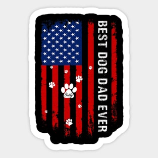 USA American Flag Fathers Day 4th of July Baldy Sticker